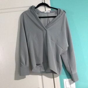 Grey collared shirt